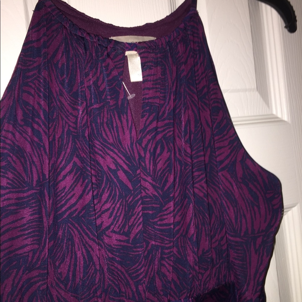 Long halter printed floral dress